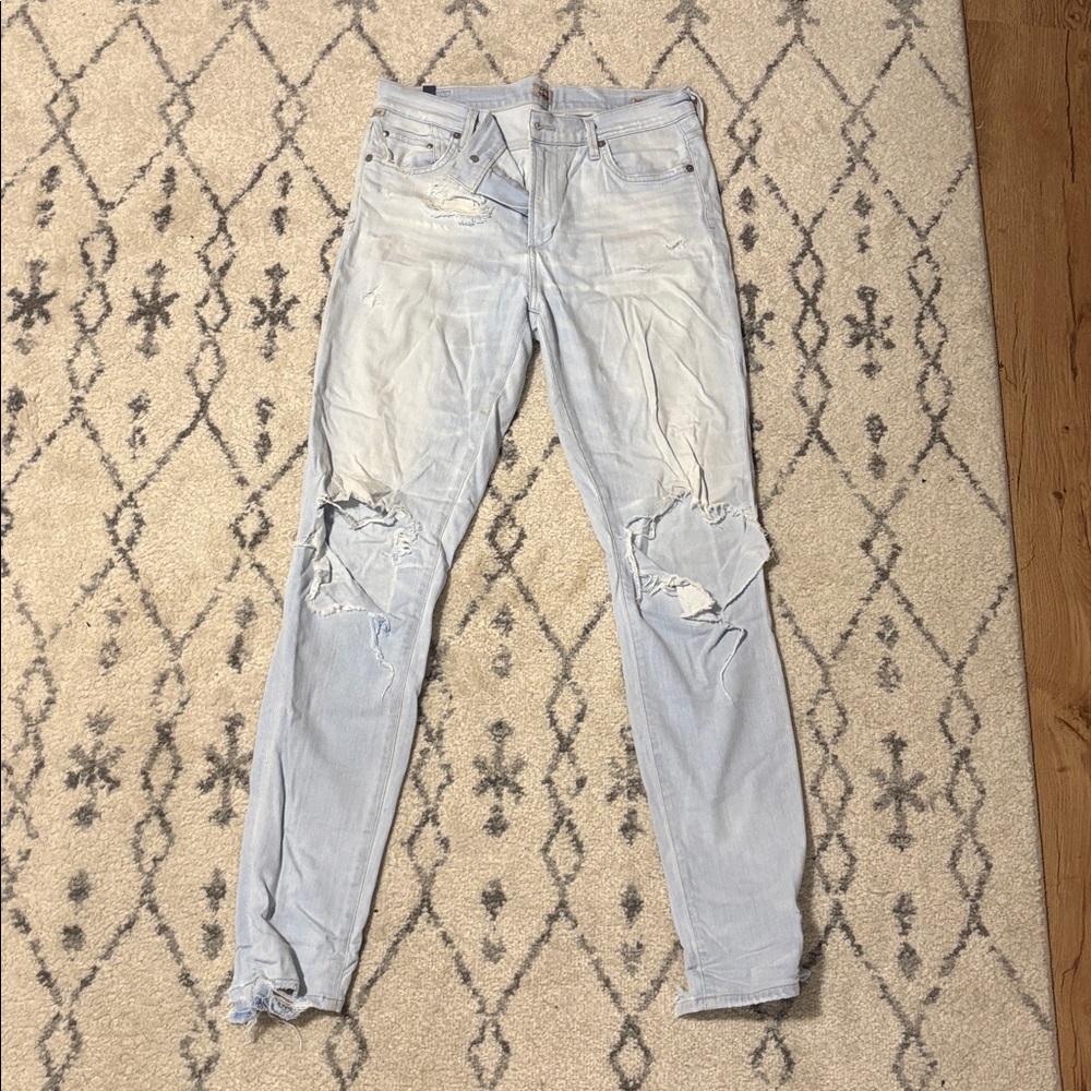 Citizens Of Humanity Light Blue Distressed Jeans